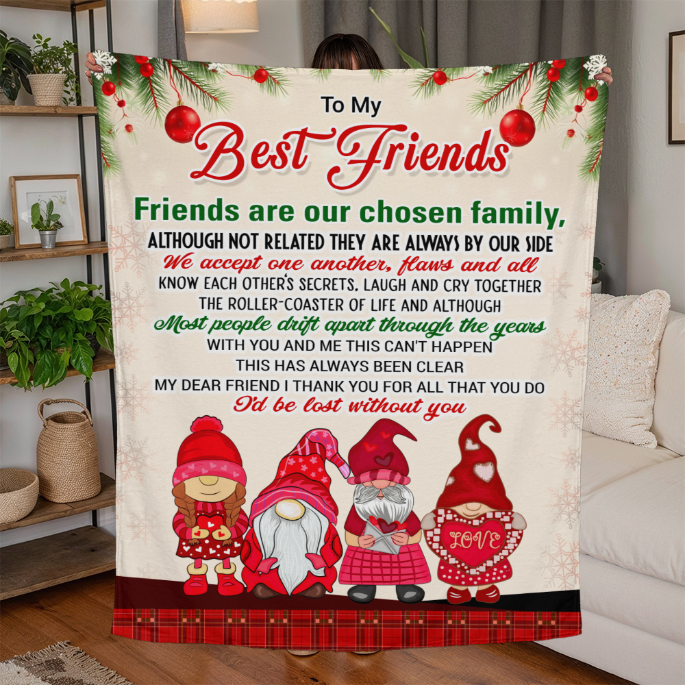 To My Best Friends - Gift for Christmas - Jersey Fleece Blanket