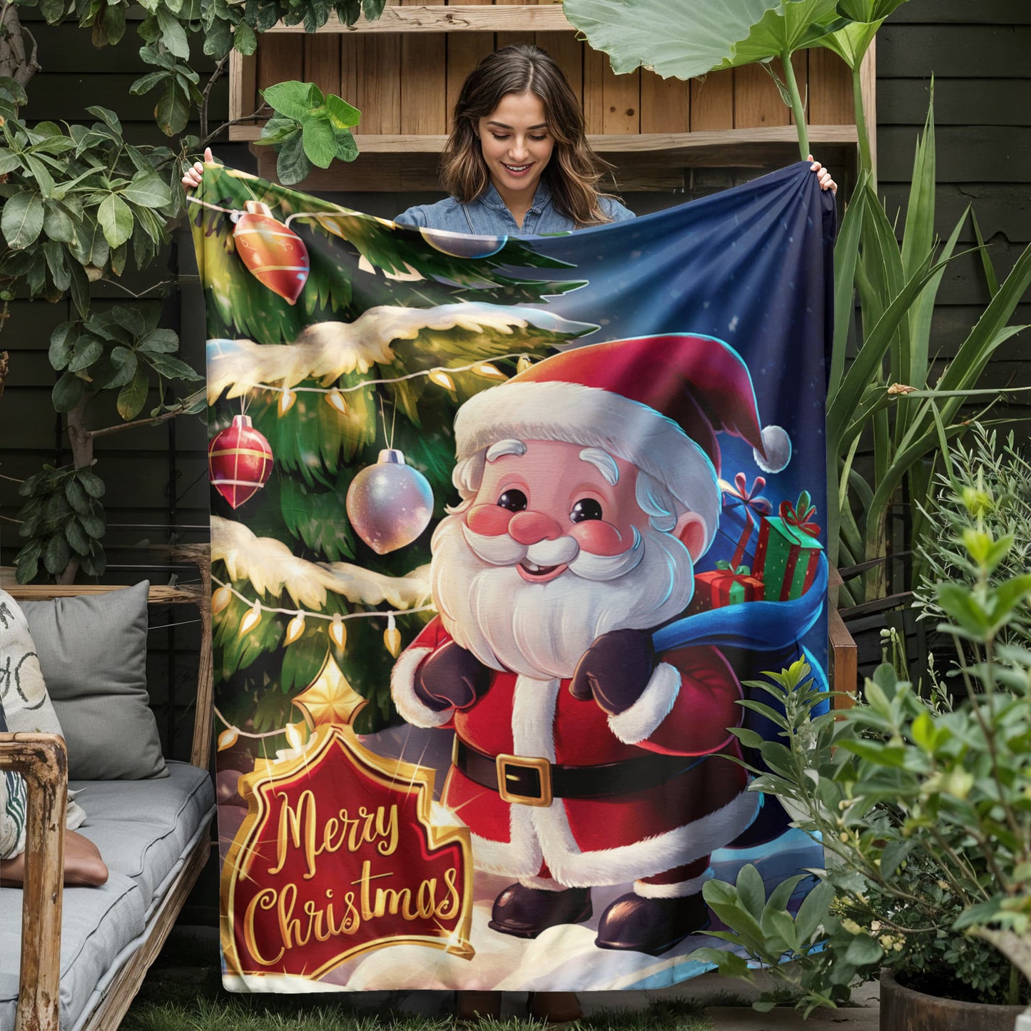 Santa - Best Gift for Christmas - Jersey Fleece Blanket