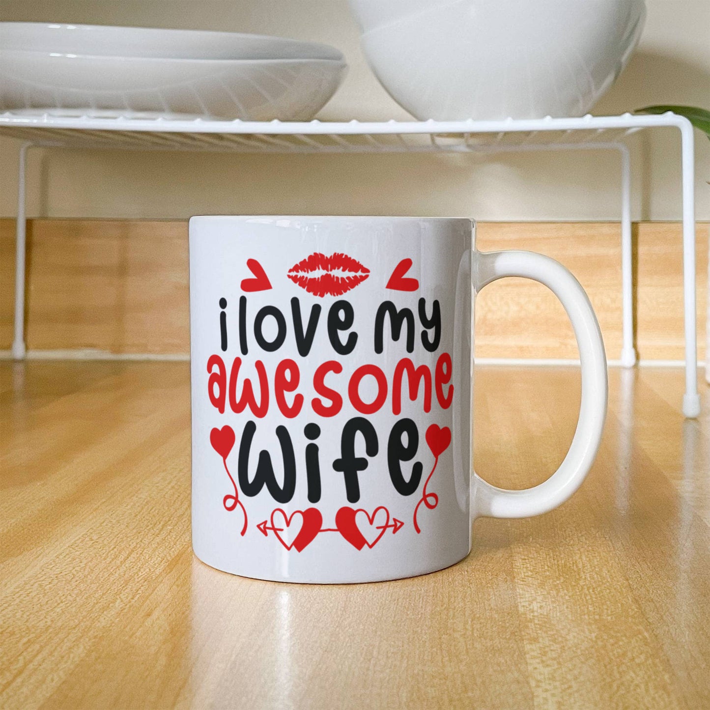 I Love My Awesome Wife - Valentine's Day Best Gift For - White Ceramic Mug