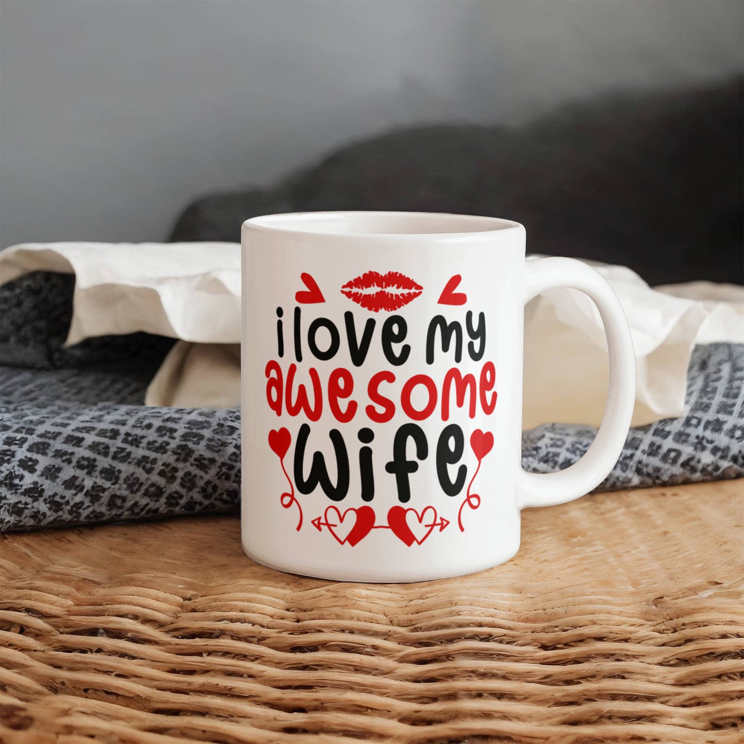 I Love My Awesome Wife - Valentine's Day Best Gift For - White Ceramic Mug