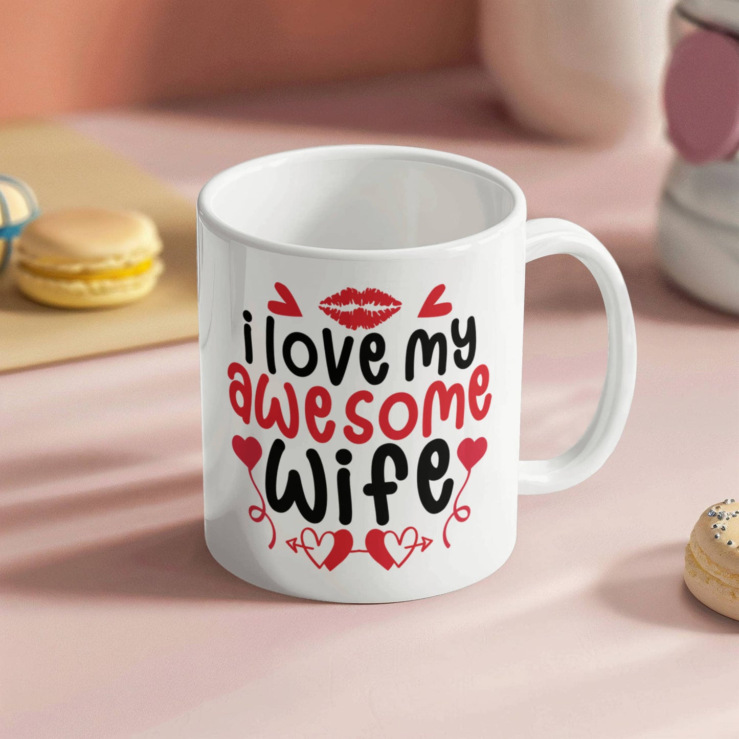 I Love My Awesome Wife - Valentine's Day Best Gift For - White Ceramic Mug