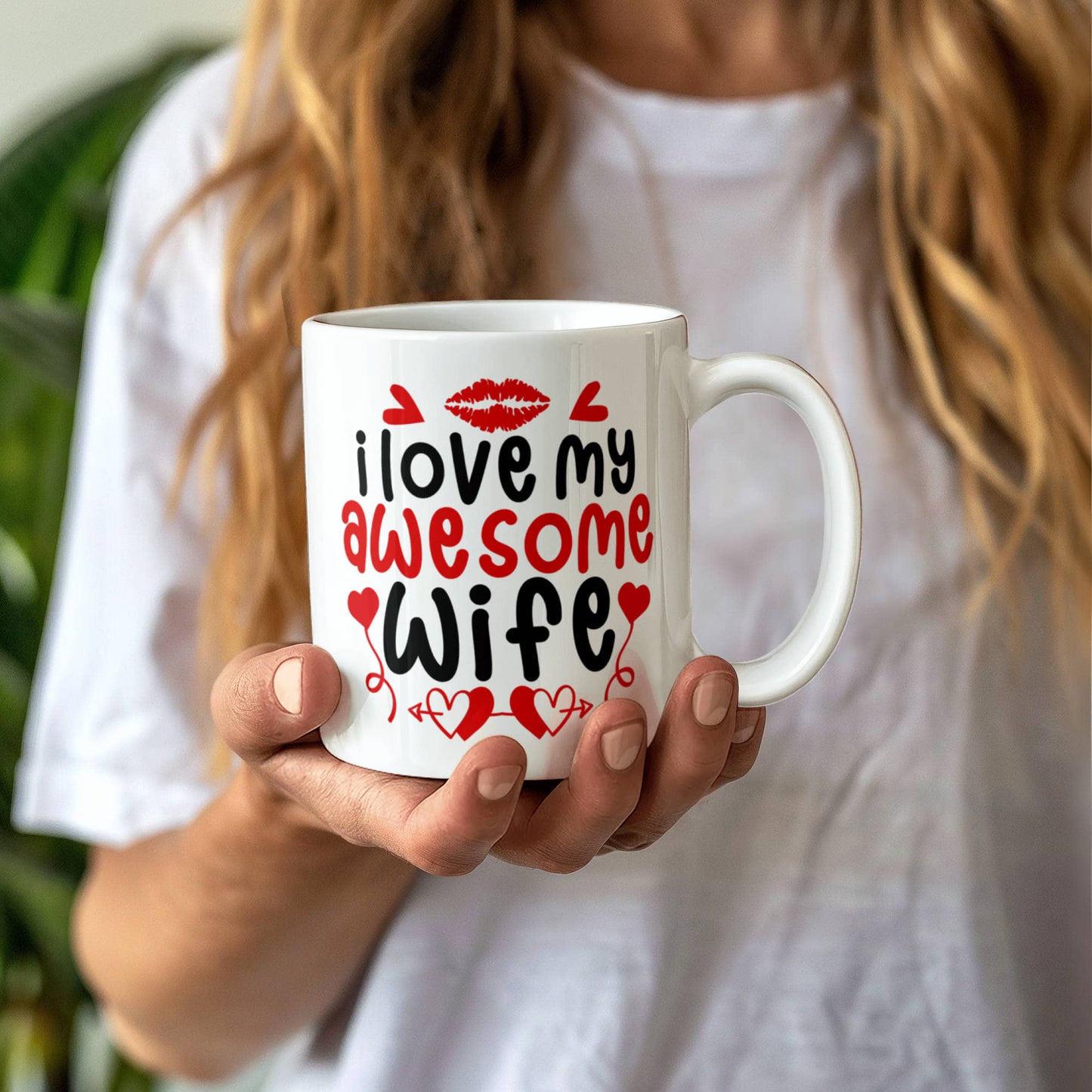 I Love My Awesome Wife - Valentine's Day Best Gift For - White Ceramic Mug