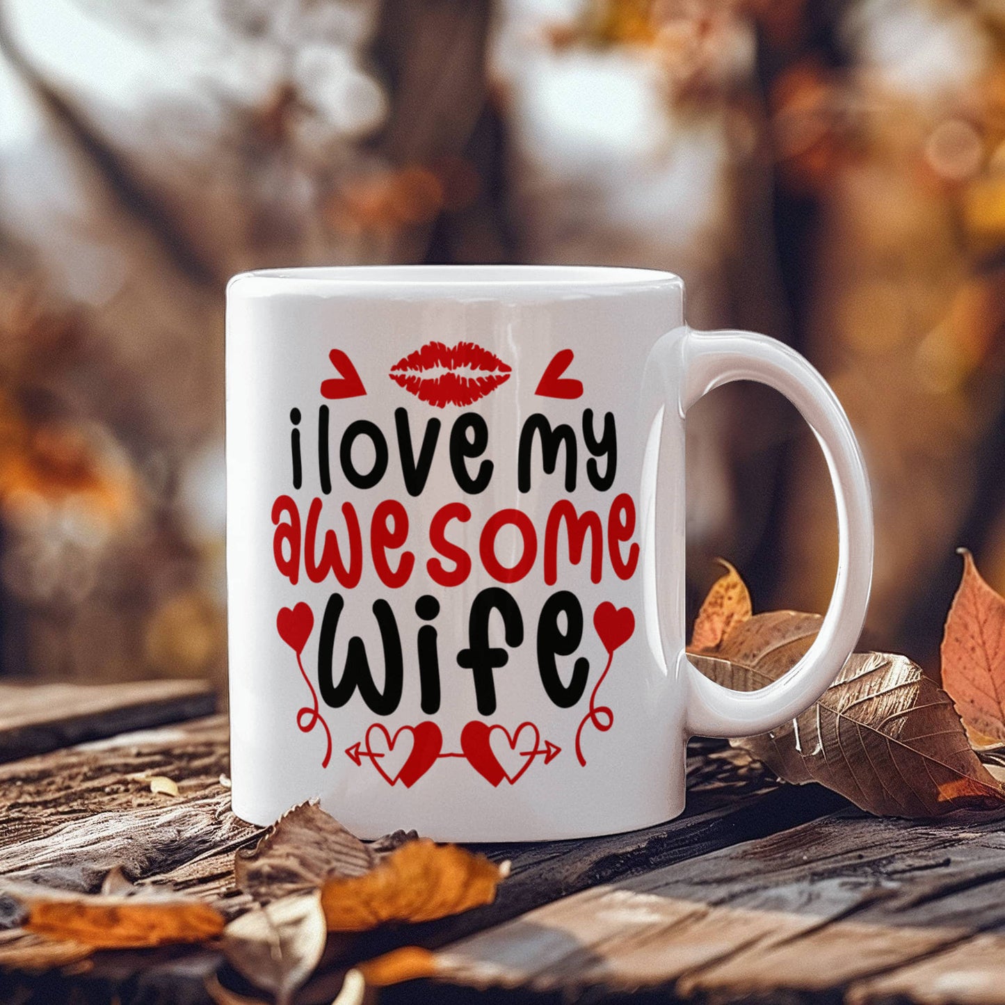 I Love My Awesome Wife - Valentine's Day Best Gift For - White Ceramic Mug