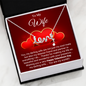 To My Wife - You are my world - Best Gift For Valentine - Scripted Love Necklace