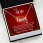 To My Wife - I love you so much - Best Gift For Valentine - Scripted Love Necklace