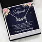 To my girlfriend i feel about your love - Best Gift For Valentine - Scripted Love Necklace