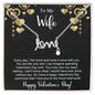 To My Wife - Best Gift For Valentine - Scripted Love Necklace
