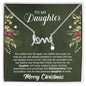 To My Daughter - Christmas Gift - Scripted Love Necklace