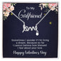 To my girlfriend i feel about your love - Best Gift For Valentine - Scripted Love Necklace