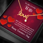 To My Lovely Wife - Everything to me - Best Gift For Valentine - Scripted Love Necklace