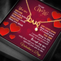 To My Wife - Best Gift For Valentine - Scripted Love Necklace