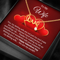 To My Wife - You are my world - Best Gift For Valentine - Scripted Love Necklace