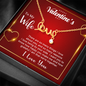 To My Wife - Best Gift For Valentine - Scripted Love Necklace