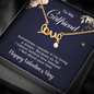 To my girlfriend i feel about your love - Best Gift For Valentine - Scripted Love Necklace