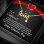 To My Girlfriend - I love you dear - Best Gift For Valentine - Scripted Love Necklace