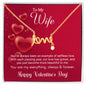 To My Wife - Best Gift For Valentine - Scripted Love Necklace