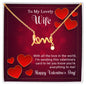 To My Lovely Wife - Everything to me - Best Gift For Valentine - Scripted Love Necklace