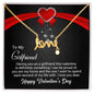 To My Girlfriend - I love you dear - Best Gift For Valentine - Scripted Love Necklace