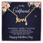 To my girlfriend i feel about your love - Best Gift For Valentine - Scripted Love Necklace