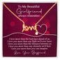 To My Beautiful Girlfriend - Always remember - Best Gift For Valentine - Scripted Love Necklace