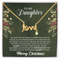 To My Daughter - Christmas Gift - Scripted Love Necklace