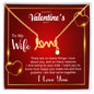 To My Wife - Best Gift For Valentine - Scripted Love Necklace