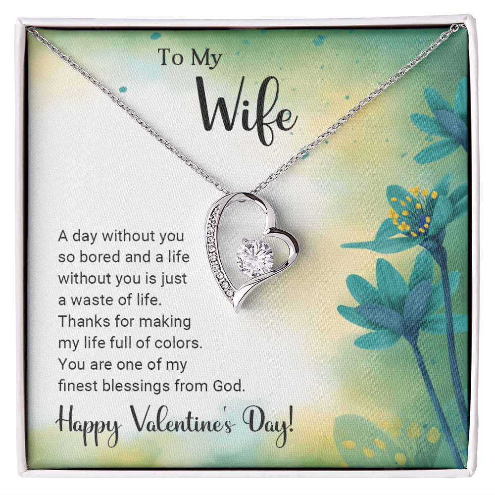 To My Wife - Best Gift For Valentine - Forever Love Necklace
