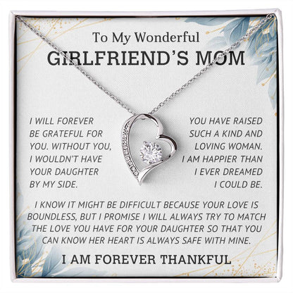 TO MY WONDERFUL GIRLFRIEND'S MOM - MOTHER'S DAY BEST GIFT -  FOREVER LOVE NECKLACE