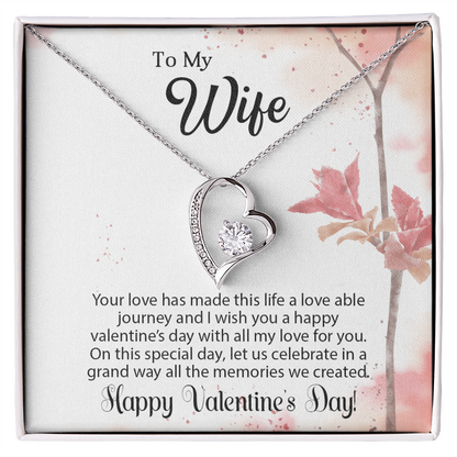 To My Wife - Best Gift For Valentine - Forever Love Necklace