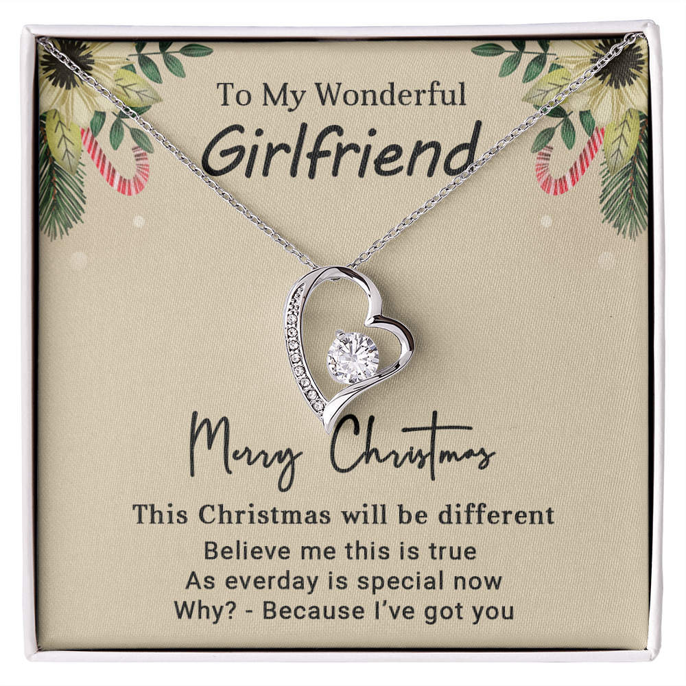 To My Wonderful Girlfriend - Christmas Gift - Forever Love Necklace