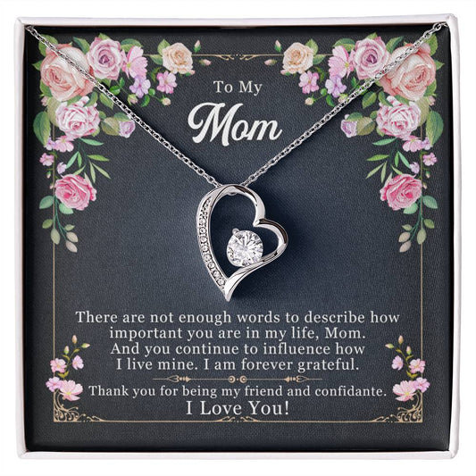 Best gift for Mom - Forever Love Necklace with On Demand Message Card