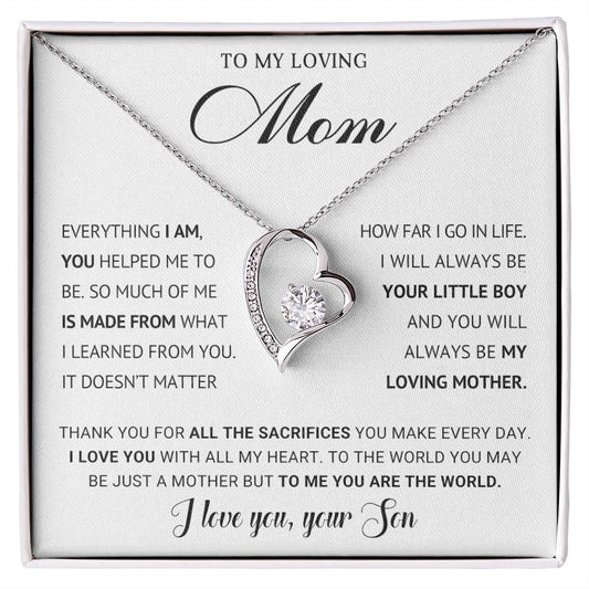 TO MY LOVING MOM - BEST GIFT FOR MOM - FOREVER LOVE NECKLACE