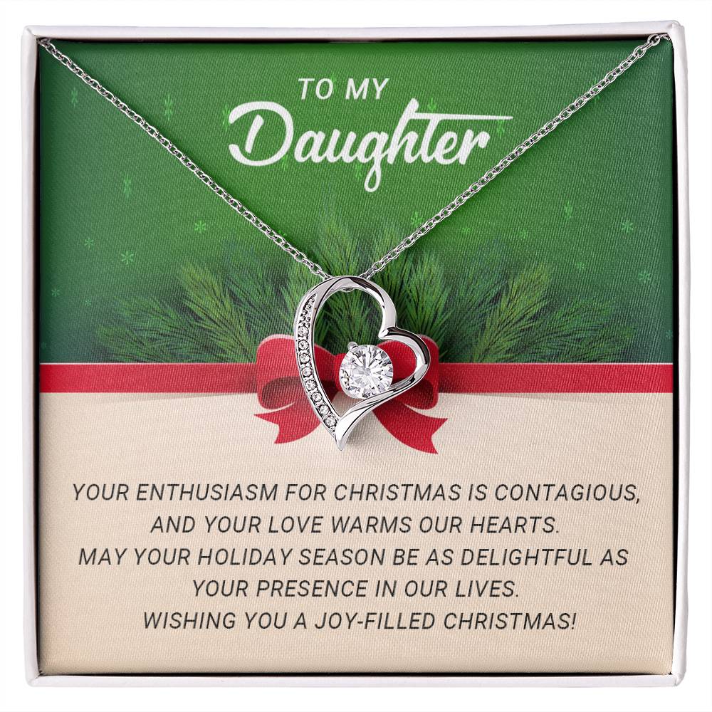 Daughter - Joy-filled - Christmas Gift - Forever Love Necklace