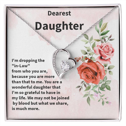 Excellent Gift for Daughter, Amazing Gift for Daughter, Catalog image Forever Love Necklace with On Demand Message Card