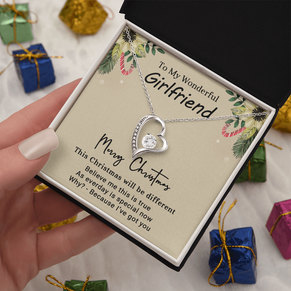 To My Wonderful Girlfriend - Christmas Gift - Forever Love Necklace