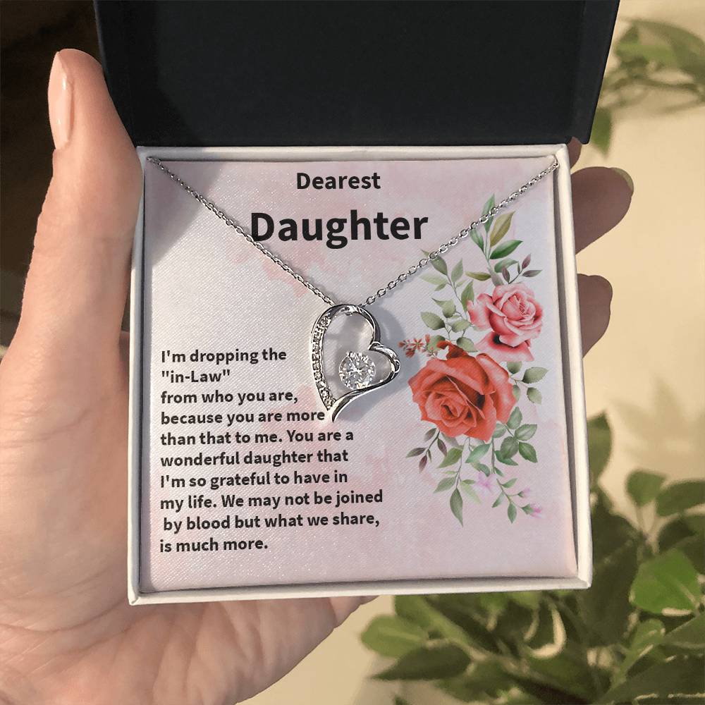 Excellent Gift for Daughter, Amazing Gift for Daughter, Catalog image Forever Love Necklace with On Demand Message Card