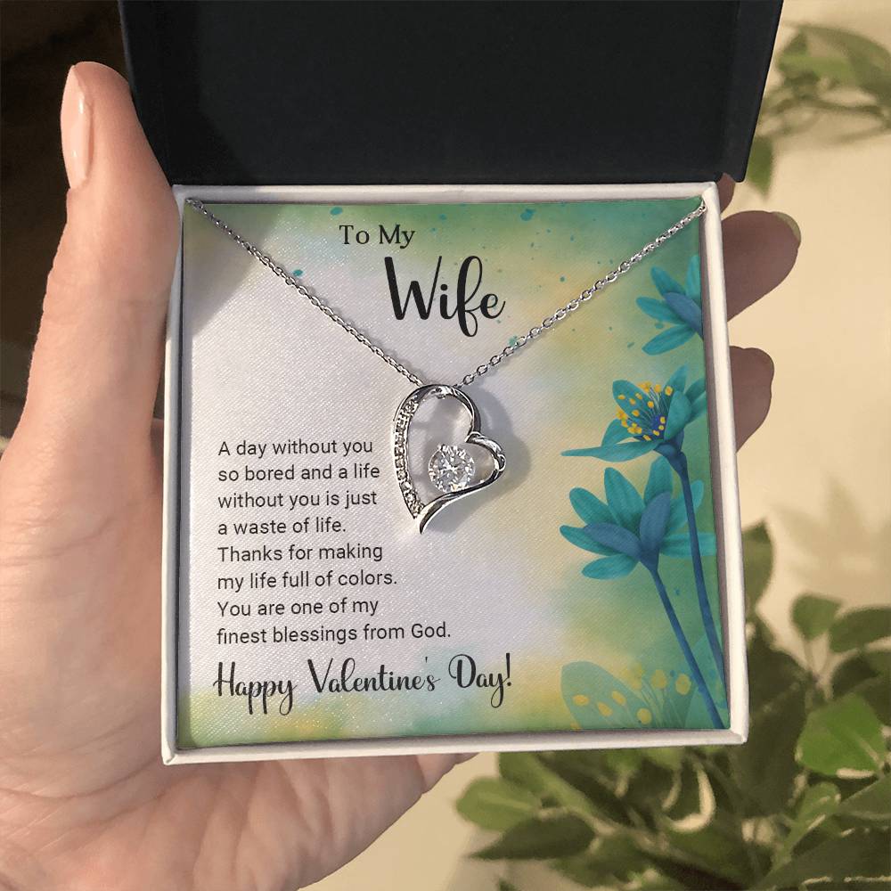 To My Wife - Best Gift For Valentine - Forever Love Necklace