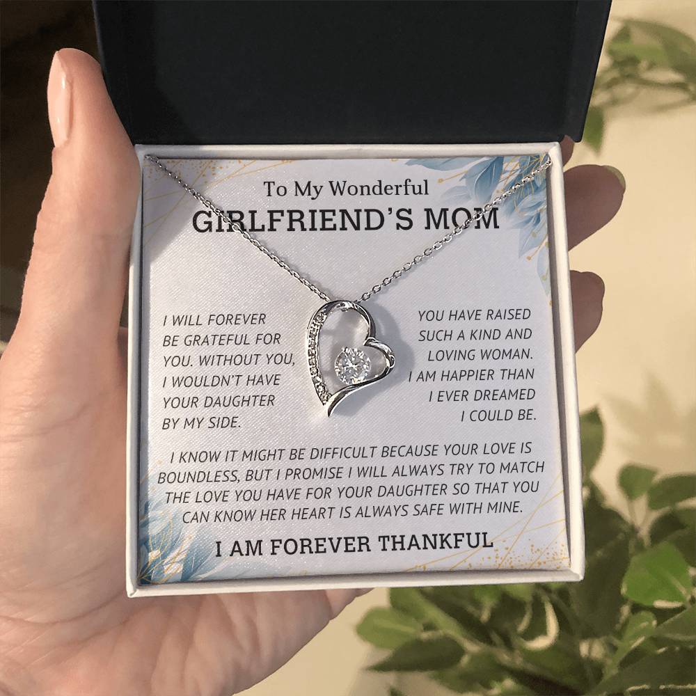 TO MY WONDERFUL GIRLFRIEND'S MOM - MOTHER'S DAY BEST GIFT -  FOREVER LOVE NECKLACE