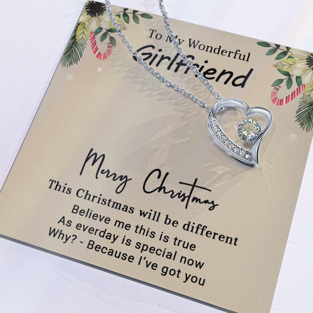 To My Wonderful Girlfriend - Christmas Gift - Forever Love Necklace