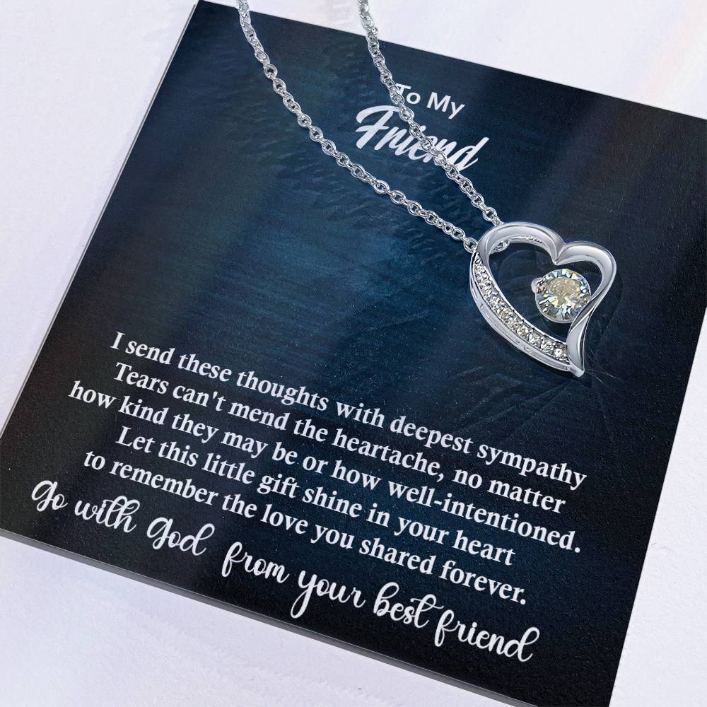 Gift For Best Friend, Excellent Gift For Friend, Forever Love Necklace with On Demand Message Card Gift For Friend