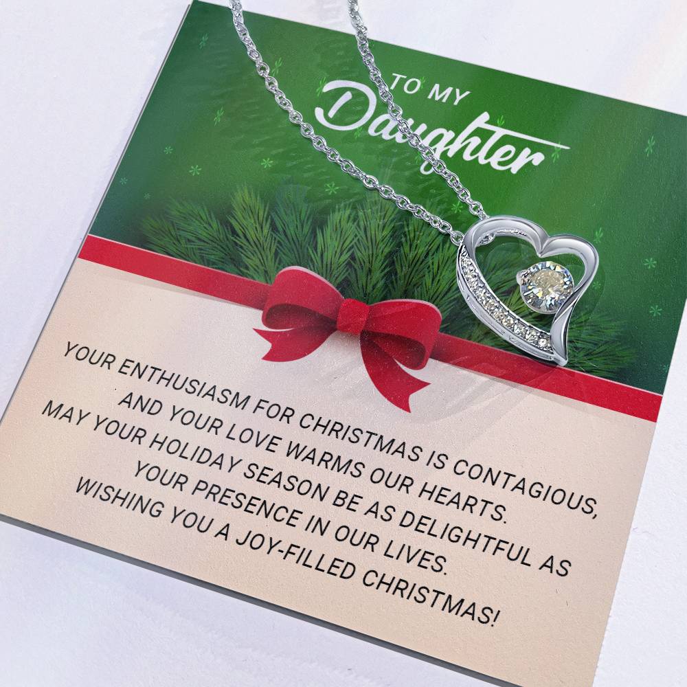 Daughter - Joy-filled - Christmas Gift - Forever Love Necklace