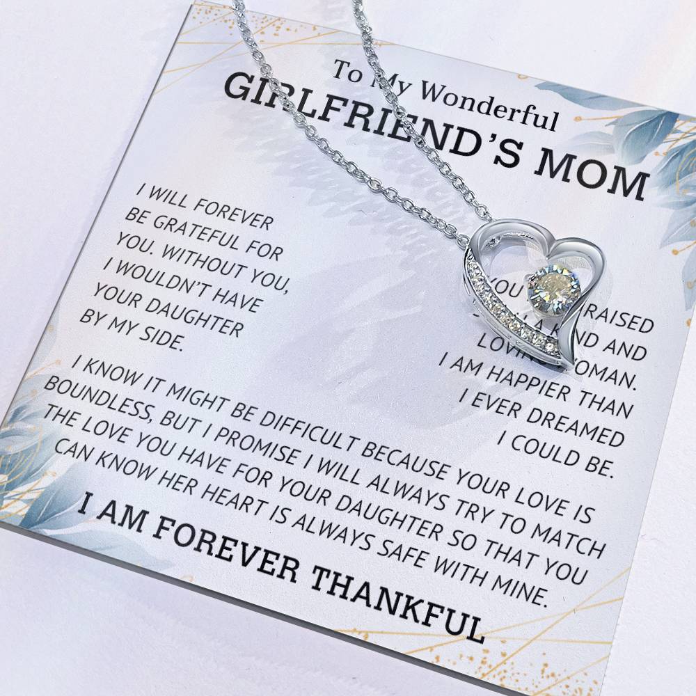 TO MY WONDERFUL GIRLFRIEND'S MOM - MOTHER'S DAY BEST GIFT -  FOREVER LOVE NECKLACE