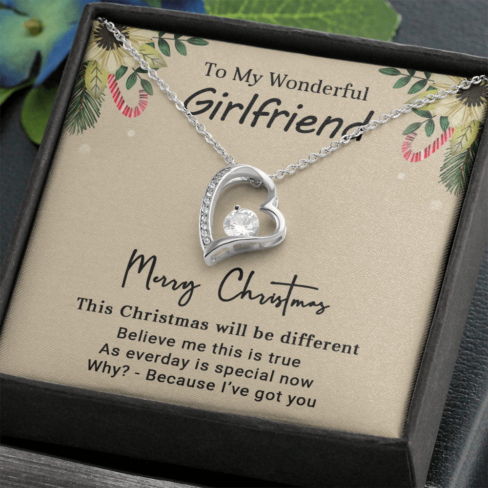 To My Wonderful Girlfriend - Christmas Gift - Forever Love Necklace