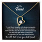 Gift For Best Friend, Excellent Gift For Friend, Forever Love Necklace with On Demand Message Card Gift For Friend
