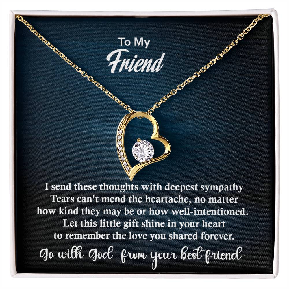 Gift For Best Friend, Excellent Gift For Friend, Forever Love Necklace with On Demand Message Card Gift For Friend