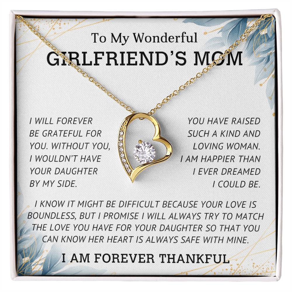 TO MY WONDERFUL GIRLFRIEND'S MOM - MOTHER'S DAY BEST GIFT -  FOREVER LOVE NECKLACE