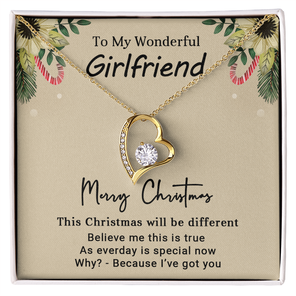 To My Wonderful Girlfriend - Christmas Gift - Forever Love Necklace