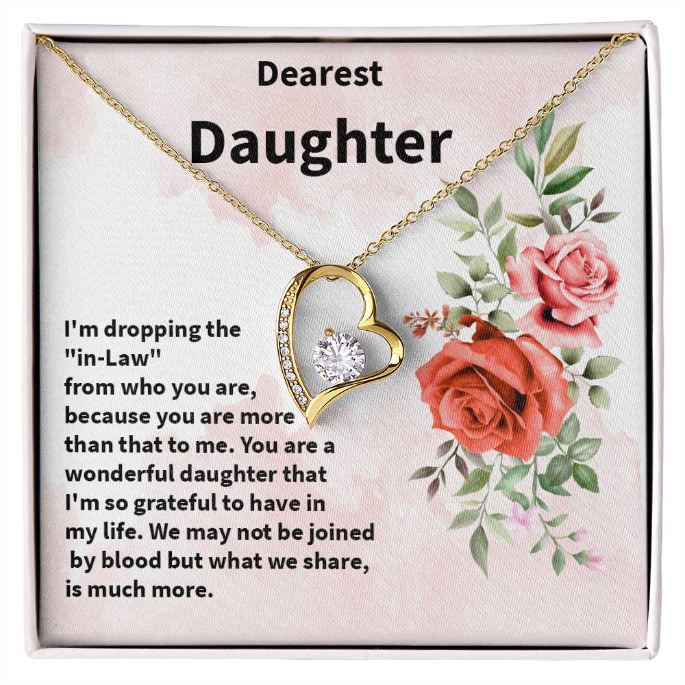 Excellent Gift for Daughter, Amazing Gift for Daughter, Catalog image Forever Love Necklace with On Demand Message Card