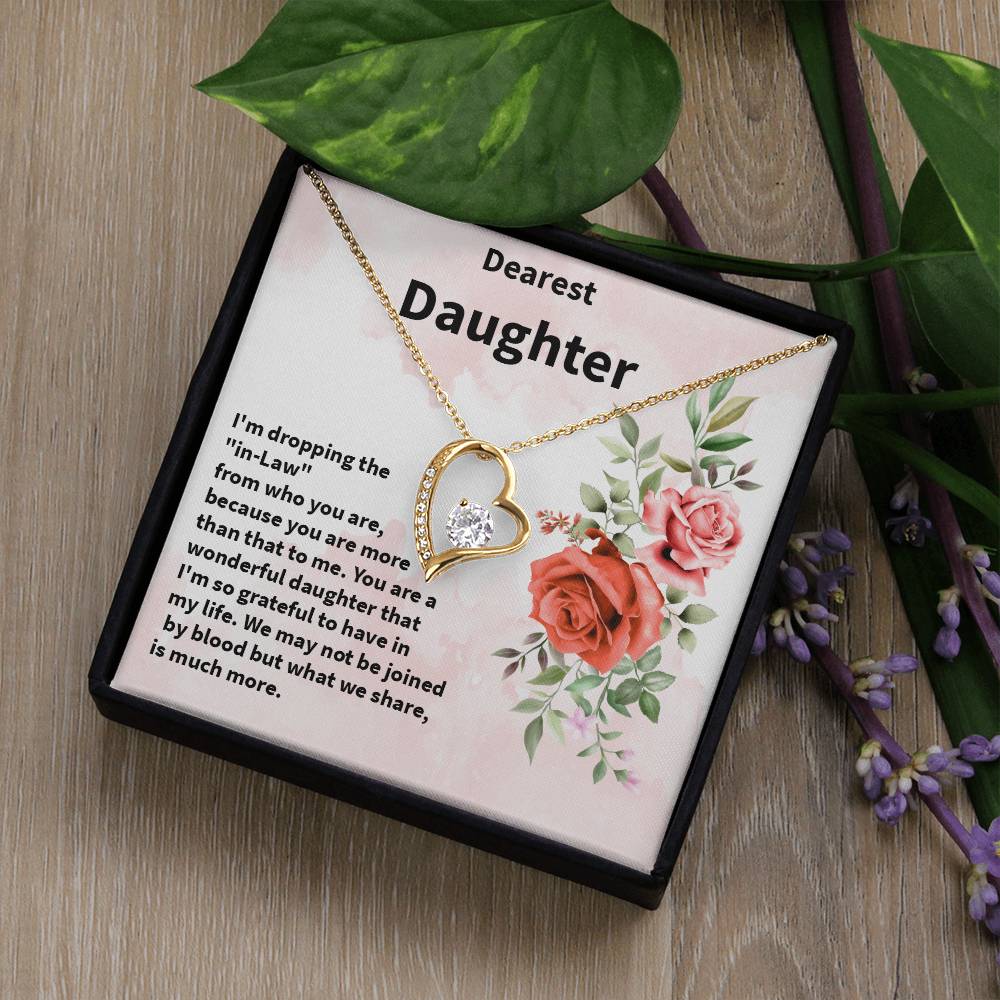 Excellent Gift for Daughter, Amazing Gift for Daughter, Catalog image Forever Love Necklace with On Demand Message Card