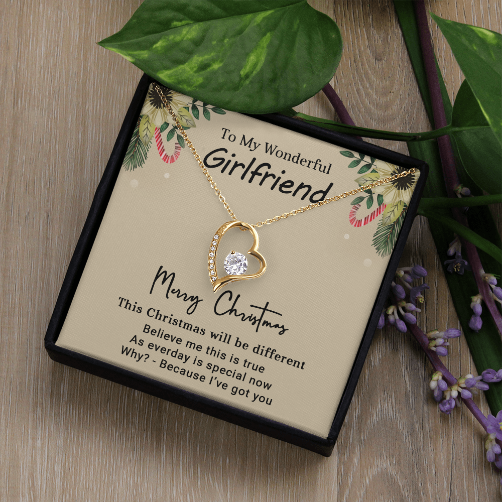 To My Wonderful Girlfriend - Christmas Gift - Forever Love Necklace